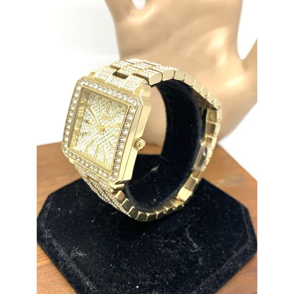 JBW Women's Watch J6386A Cristal Diamond Gold Stainless Steel Swiss Quartz 28mm - Picture 2 of 14